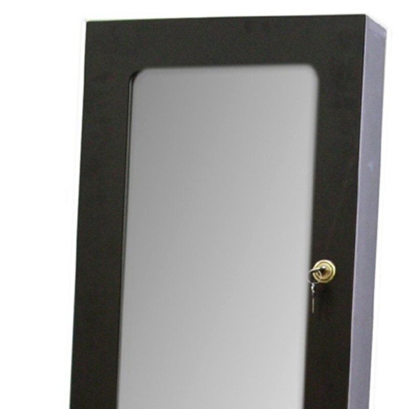Armoire à bijoux avec miroir, Brun