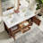 Chapdelaine 60" Double Bath Vanity in White Grain Composite Stone Top-749225647