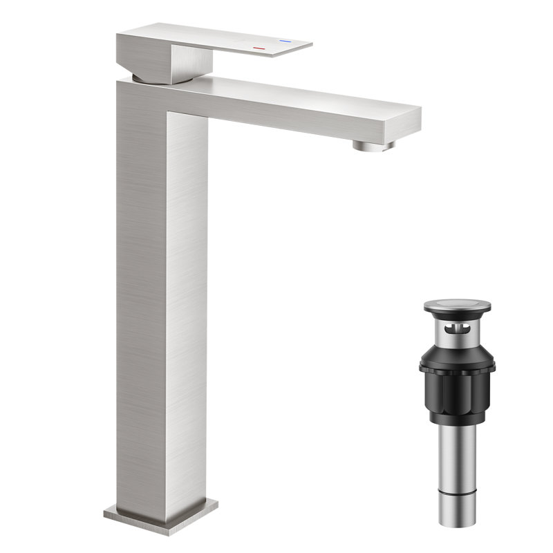 Forious® Vessel Sink Faucet Single-handle Bathroom Faucet with Drain Assembly, Stainless Steel
