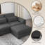 Canapé modulaire rembourré 5 pièces avec repose-pieds-230700691