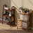 17.7"W Solid Oak End Table with Shelves-1443468322-1443468349