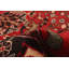 Tapis de couloir rouge en laine noué à la main de conception unique 3 pi 10 po x 10 pi 3 po Jhosue