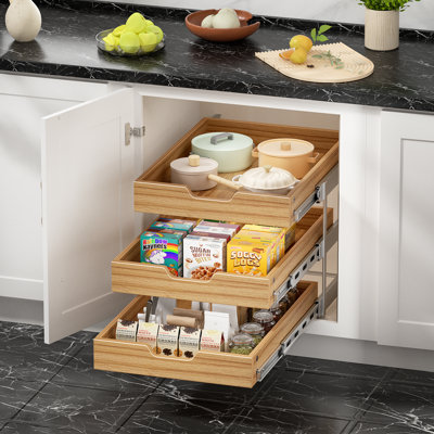 Tiroir à 3 niveaux avec tiroir coulissant l 16,5 po x P 21 po