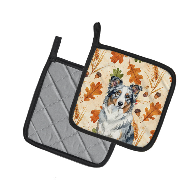 Paire de porte-casseroles Border Collie Heirloom Fall