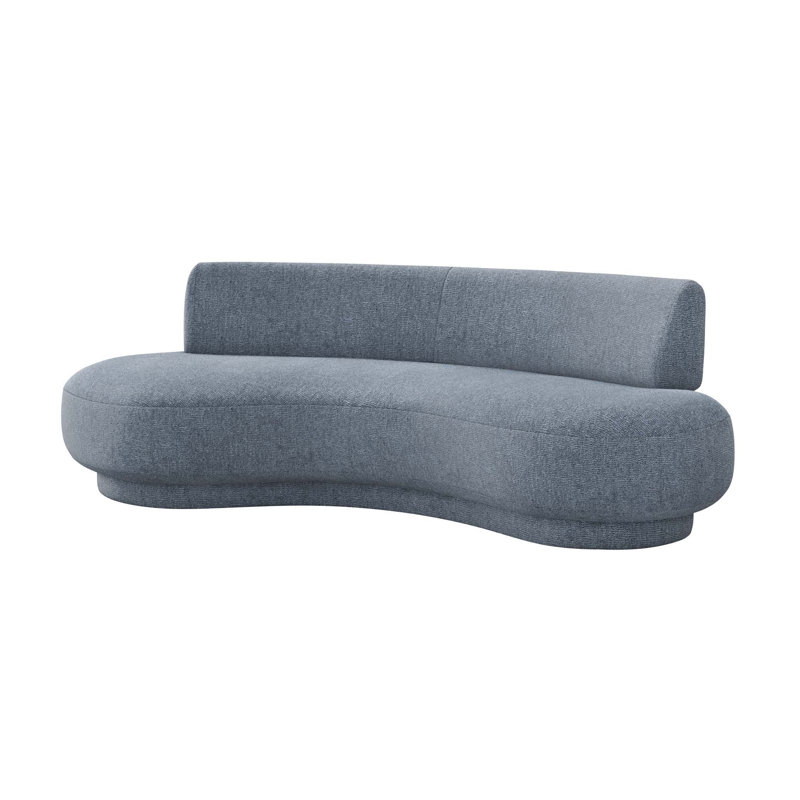 Nuage Upholstered 96'' Sofa, Azure Polyester Blend