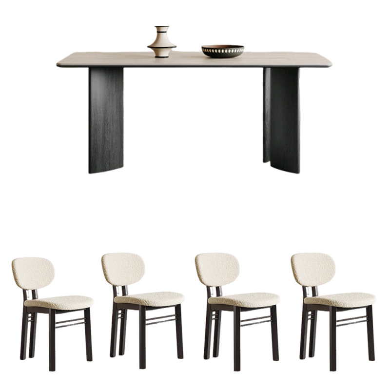 Retro rectangular dining table, 29.53"H x 55.12"L x 31.5"W