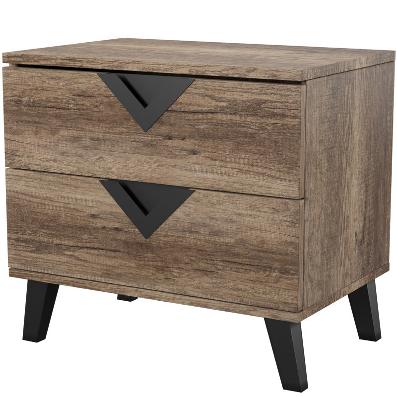 59.99cm W Manufactured Wood Bedside Table