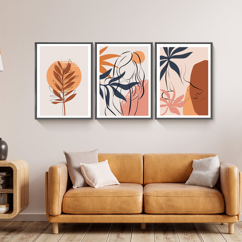 Ensemble de 3 reproductions de photo sur toile, L 48 po x H 24 po x P 1,5 po, Noir