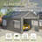 10 Ft. W X 20 Ft. D Heavy Duty Carport Galvanized Steel Garage Storage Shed Canopy With Removable Sidewalls