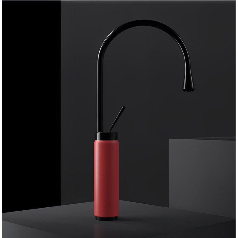 Robinet vasque grand noir mat