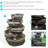 Hugo Cobblestone Rock Polyresin Outdoor Water Fountain with Lights