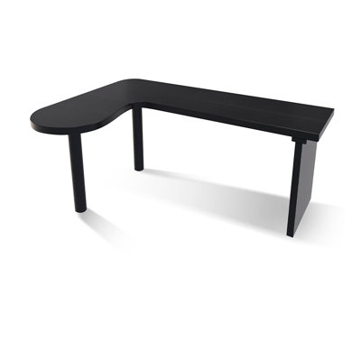 62.99" Black Rectangular Solid Wood desk