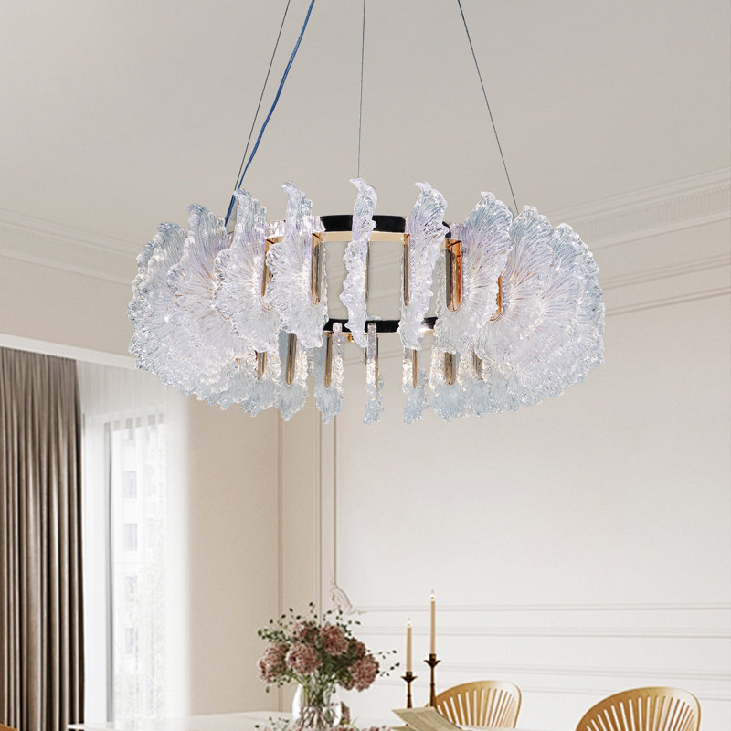 Lustre en forme d'anneau de 23,5 pouces de diamètre avec sources de lumière DEL