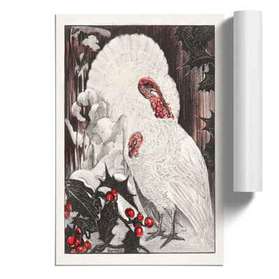 Two White Turkeys by Theo van Hoytema - Frameless Print