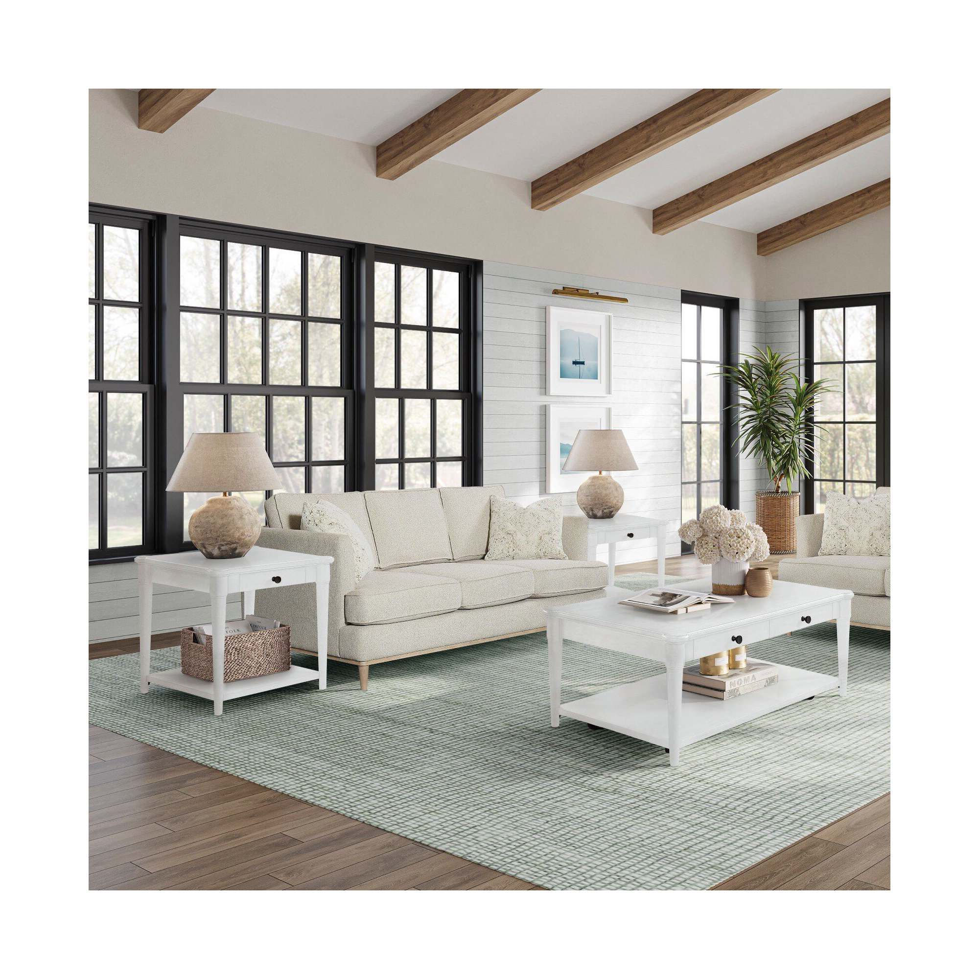 Haley Upholstered Loveseat with Pillows, Sand, 36'' H X 69'' W X 41.5'' D