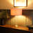 Simonetta Matt Gold and Clear Tube Table Lamp with Blush Velvet Reni Shade and 6W GLS Warm White Bulb-1801323441-1801323440-1801323406