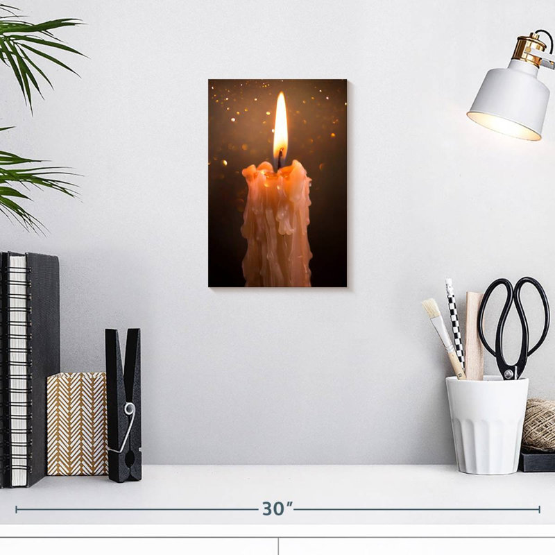 Adella Bright Candle, 12" H x 8" W
