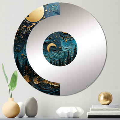 Chakina - Miroir mural demi-cercle