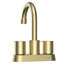 Robinet de salle de bain à 2 poignées avec ensemble de drain Alamo inclus en nickel brossé-91289253
