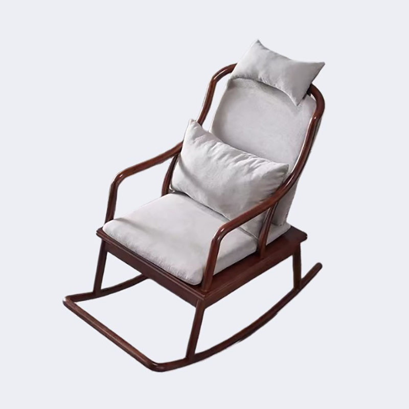 Chaise berçante élégante en bois massif