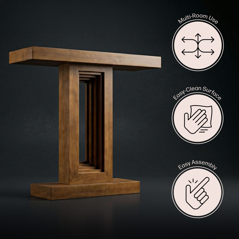 Pismo 36-Inch Solid Wood Console Table, Oak, Oak