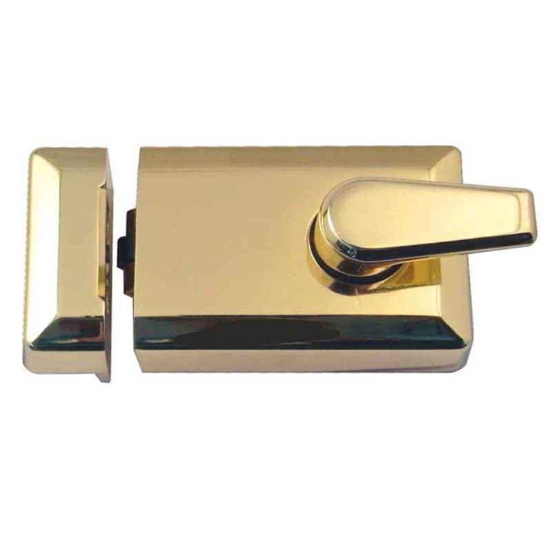 Pollastri Rollerbolt Nightlatch Door Latch, Polished Brass