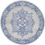 Tapis oriental bleu / ivoire Comptche-1732640505