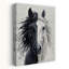 «Striking Black White Horse Abstract Contemporary Horse Portrait», art mural-379986133