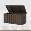 Boîte de terrasse en résine mauve verrouillable résistante à l'eau 150 gallons mauve - Contenant de rangement extérieur pour coussins de patio, accessoires de piscine et outils de jardin-115595888-115595889