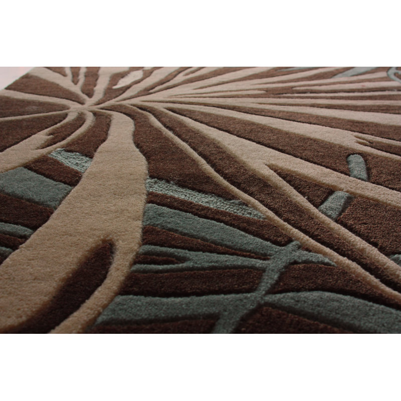 Tapis brun Tonyville Palm Tree, Rectangle 5 pi x 8 pi