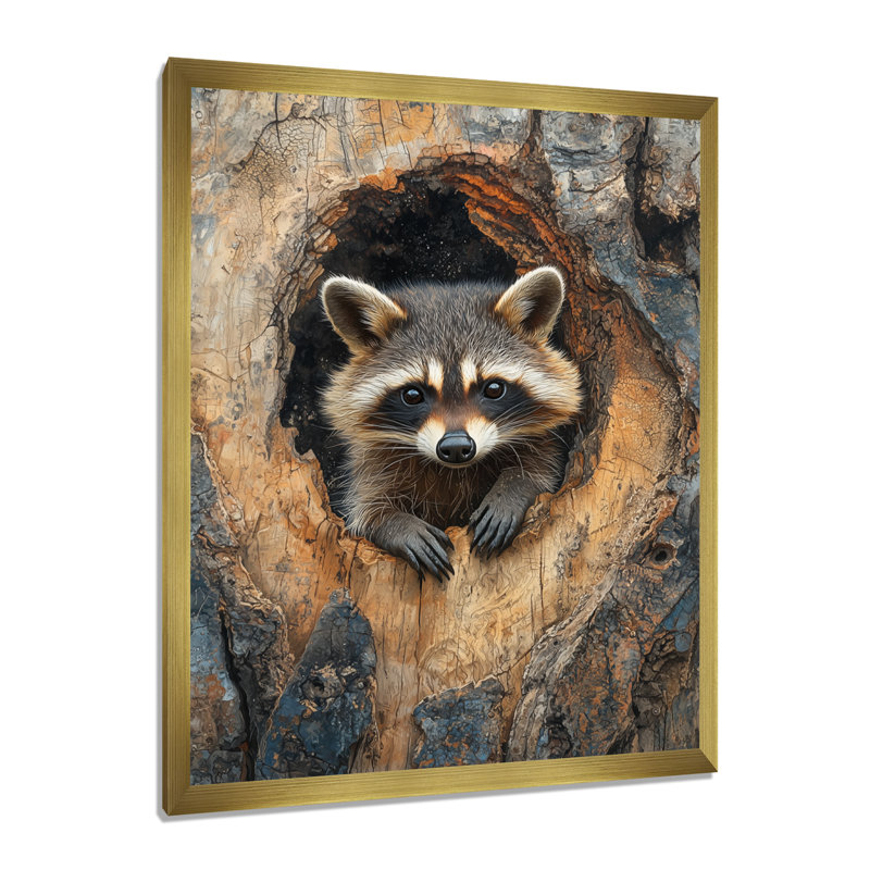 Gerdien - animaux, art mural, salon, H 32 po x l 24 po, Reproduction encadrée d'une seule photo, Doré
