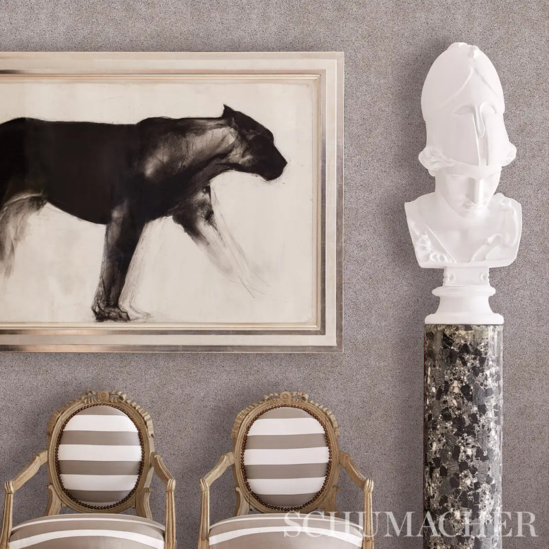 Schumacher x Miles Redd Porphyry Wallpaper, Gray
