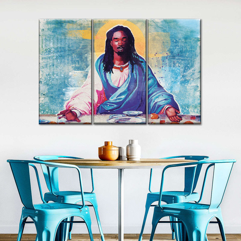 «Black Jesus I», reproduction sur toile, H 28 po x l 45 po x P 1,25 po