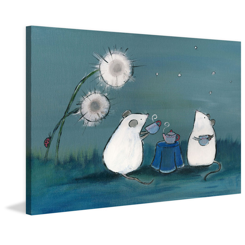 «Andrea Mouse Tea Party» par Andrea Doss, reproduction sur toile tendue, H 30 po x l 45 po x P 1,5 po