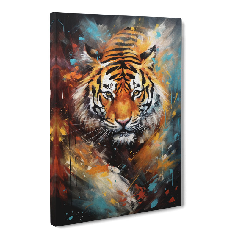 Tiger Gestural - No Frame Print, 76cm H x 50cm W x 3cm D