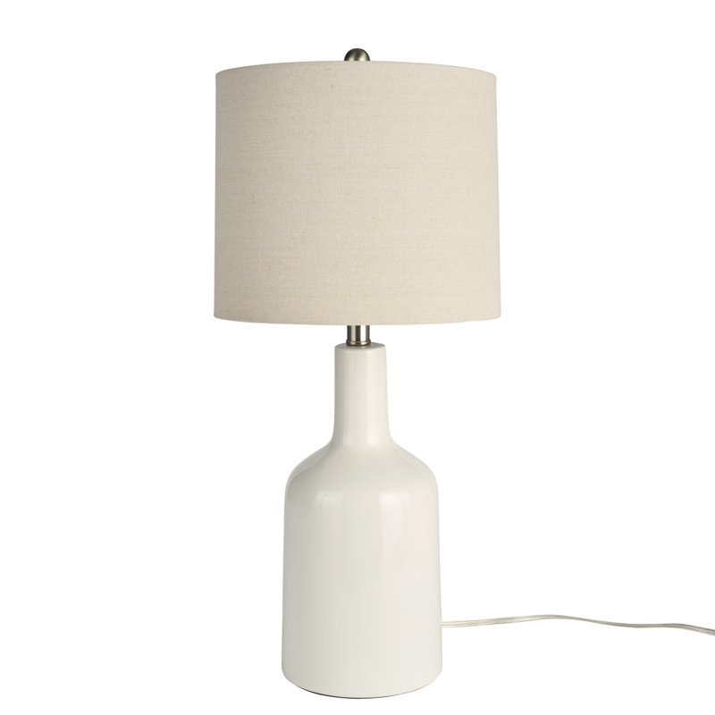 Kizzire Ceramic Table Lamp, White