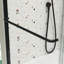56 - 60 "x 70" Porte de douche à dérivation avec design coulissant. Noir mat, verre trempé de 1/4 po. Rail supérieur, poignée en acier inoxydable. Glissement en douceur, fuite. Nano facile à nettoyer, film éclatant. 36 000 tests. Installation-118139171