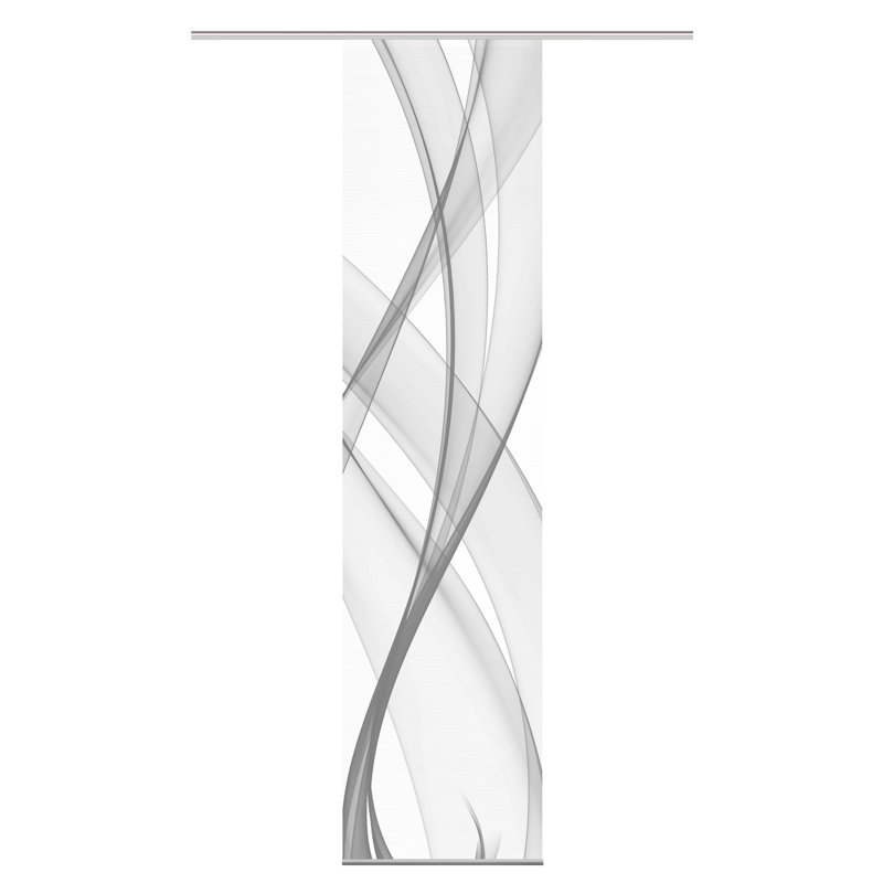 Semi Sheer Sliding Panel Single Panel, in Grey