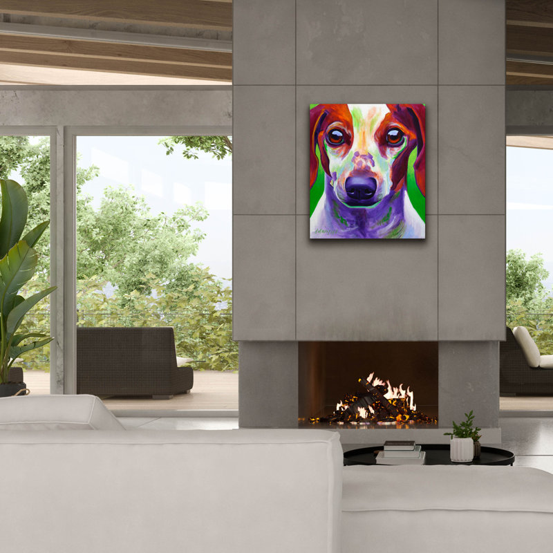 «Dachshund - Cooper» par Dawg Painter, H 30 po x l 26 po x P 1,5 po