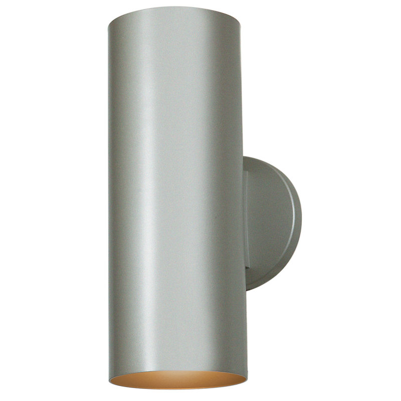 Coll Steel Armed Sconce, Satin Nickel, Halogen
