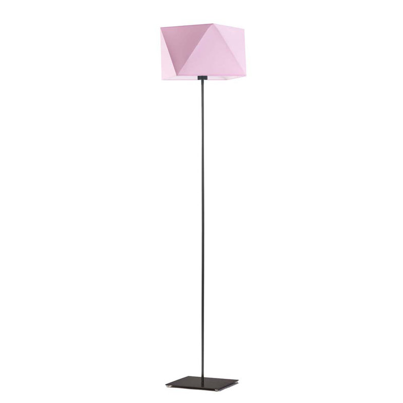 Ayaa 156 H cm Traditional Floor Lamp, Light Pink/White Inside, Black
