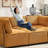 Sectional Sofa, 6-Seat Modular U-Shaped with Reversible Chaise for Living Room | Mustard Yellow | Corduroy-2020075893