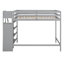 Lit mezzanine double avec rangement pour garde-robe et escalier peu encombrant-11849036