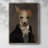 Refined Fido Framed Print - Solid Wood-1486969534