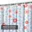Rideau de douche sans couture à motif floral avec 12 petits crochets-129040558