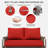 3-Piece Outdoor 5" Replacement Cushion Set Seat/Back Cushion，Only cushions-1072927081