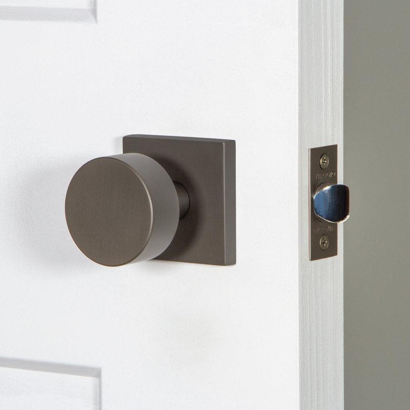 Viaggio Circolo Rosette Single Dummy with Circolo Knob, Titanium Gray, Square