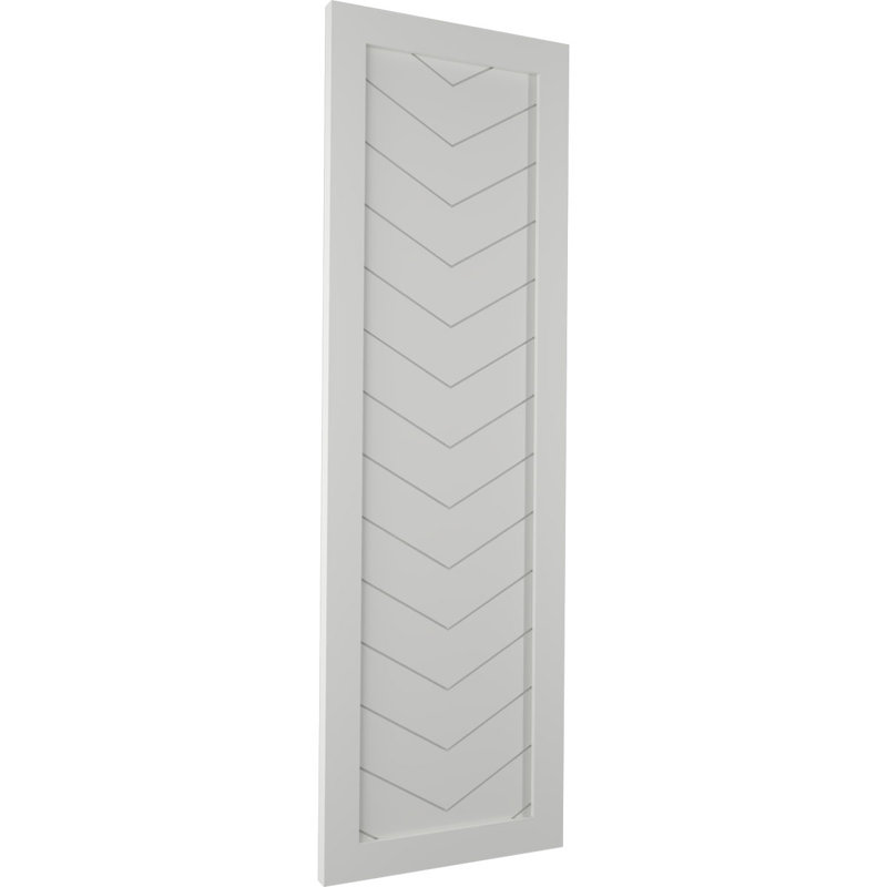 Volets à fixation fixe en PVC à panneau simple de style moderne True Fit, 18", Océan, 70"