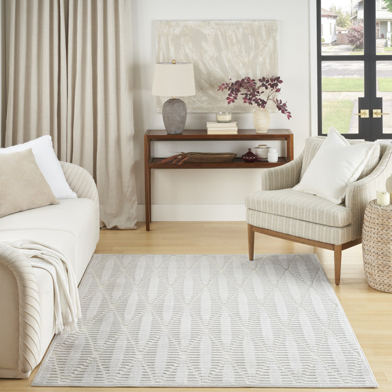 Tapis intérieur gris clair Nourison Care Free, Rectangle 6 pi 7 po x 9 pi 2 po