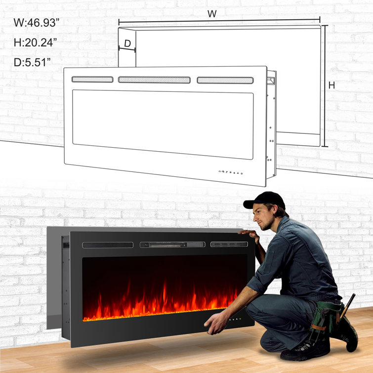 Symple Stuff Lindfield Electric Fireplace u0026 Reviews | Wayfair